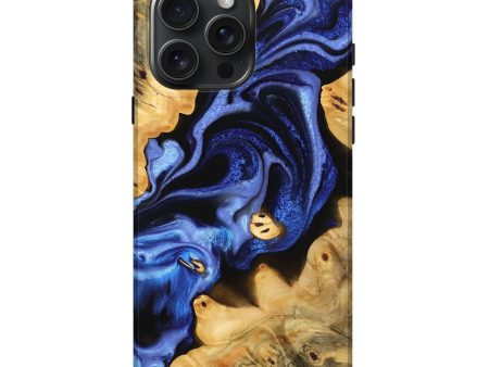 iPhone 16 Pro Max Wood Live Edge Phone Case - Nerta (Blue, 732357) Discount