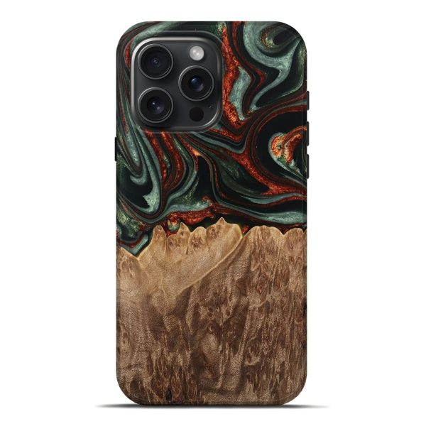 iPhone 16 Pro Max Wood Live Edge Phone Case - Jayson (Green, 733387) Online