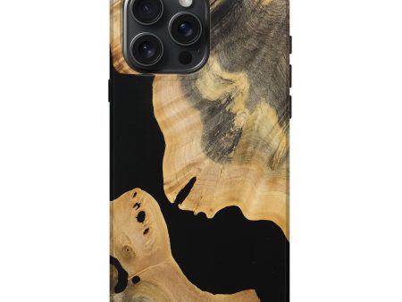 iPhone 16 Pro Max Wood Live Edge Phone Case - Maybell (Pure Black, 731633) Online Hot Sale