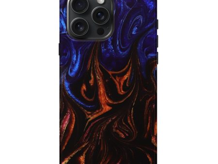 iPhone 16 Pro Max ResinArt Live Edge Phone Case - Farid (Fire & Ice, 734367) on Sale