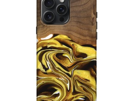 iPhone 16 Pro Max Wood Live Edge Phone Case - Open (Black & White, 735627) Fashion