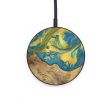 Circle Wood Wireless Charger - Deondre (Teal & Gold, 735395) Supply