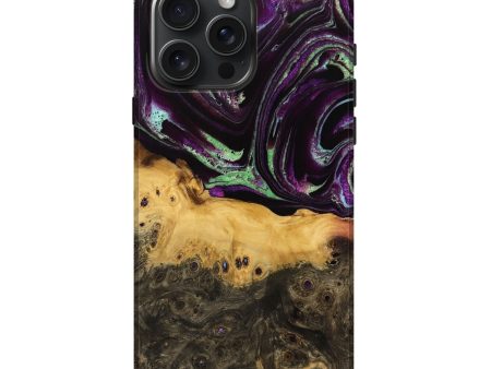 iPhone 16 Pro Max Wood Live Edge Phone Case - Pietra (Purple, 736392) Online now