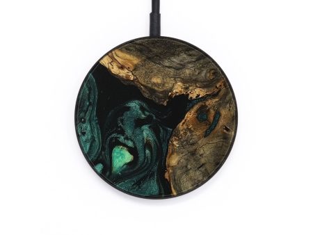 Circle Wood Wireless Charger - Hannie (Green, 735295) For Sale