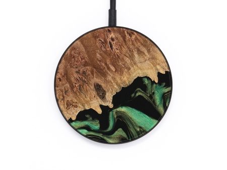 Circle Wood Wireless Charger - Alisha (Green, 734957) Online Hot Sale