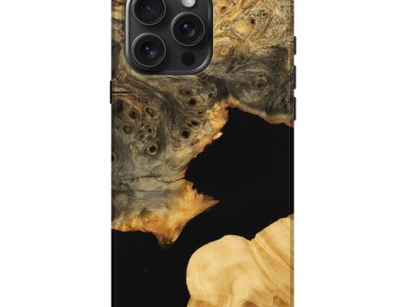 iPhone 16 Pro Max Wood Live Edge Phone Case - Matthew (Pure Black, 734848) For Cheap