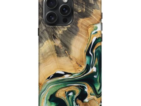 iPhone 16 Pro Max Wood Live Edge Phone Case - Rahn (Green, 731608) For Cheap