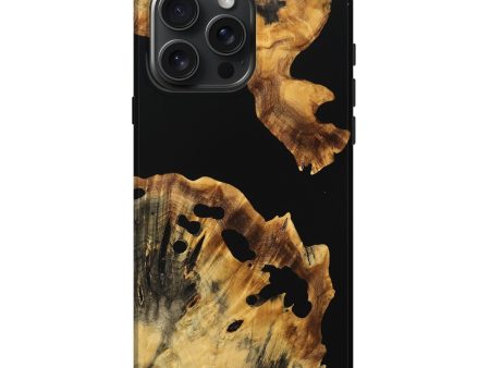 iPhone 16 Pro Max Wood Live Edge Phone Case - Perry (Pure Black, 736357) Hot on Sale