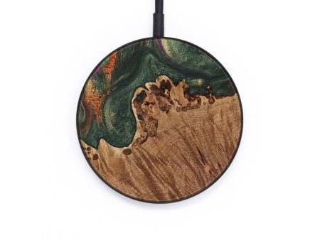 Circle Wood Wireless Charger - Briley (Green, 735373) Online Sale