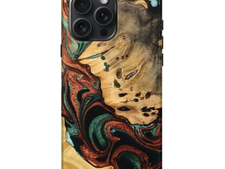 iPhone 16 Pro Max Wood Live Edge Phone Case - Alice (Green, 733873) Online Hot Sale