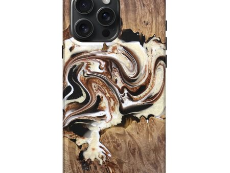 iPhone 16 Pro Max Wood Live Edge Phone Case - Jaiden (Black & White, 734903) Discount