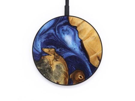 Circle Wood Wireless Charger - Alwyn (Blue, 735519) For Sale