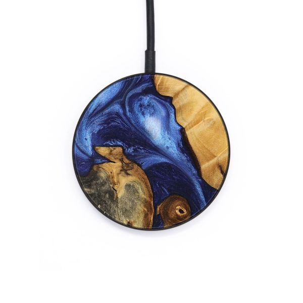 Circle Wood Wireless Charger - Alwyn (Blue, 735519) For Sale