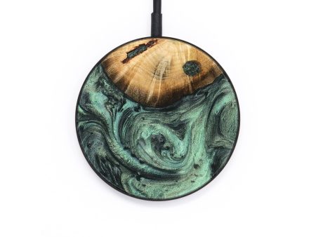 Circle Wood Wireless Charger - Gayla (Green, 732630) Online now