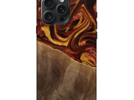 iPhone 16 Pro Max Wood Live Edge Phone Case - Inger (Red, 735611) For Sale