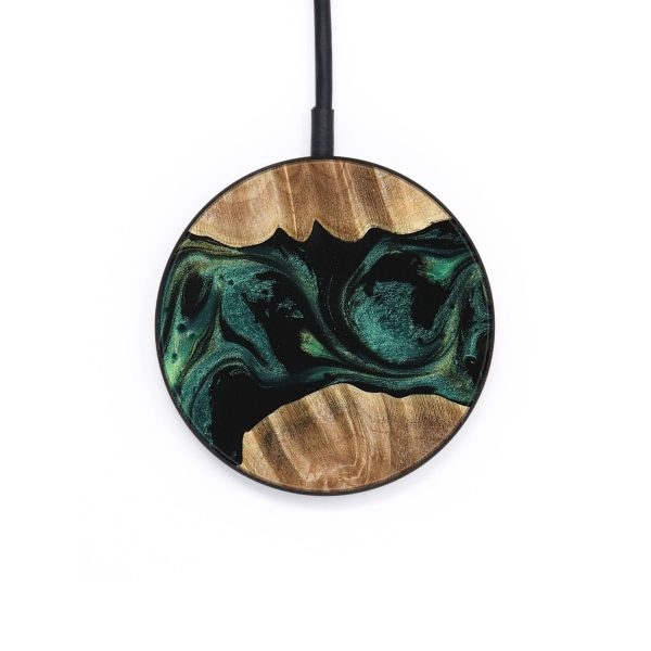 Circle Wood Wireless Charger - Crin (Green, 735313) For Discount