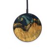 Circle Wood Wireless Charger - Arlen (Teal & Gold, 736313) For Cheap