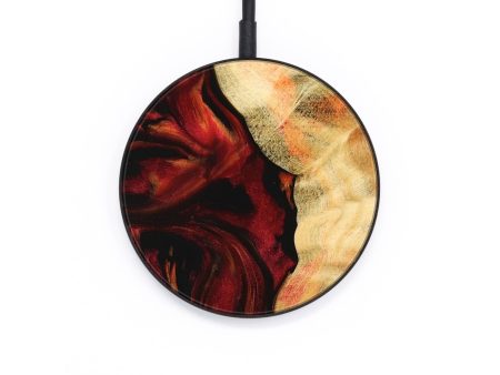 Circle Wood Wireless Charger - Abbe (Red, 733504) Online