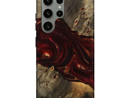 Galaxy S23 Ultra Wood Live Edge Phone Case - Caprice (Red, 731647) Online Sale