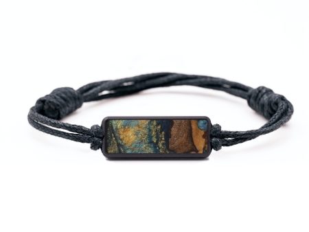 Classic Wood Bracelet - Isabelle (Teal & Gold, 736134) Sale