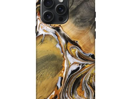 iPhone 16 Pro Max Wood Live Edge Phone Case - Pierce (Black & White, 731413) Fashion