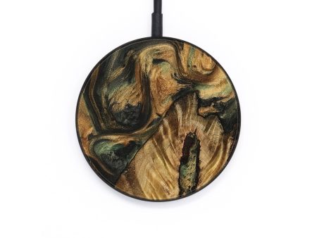 Circle Wood Wireless Charger - Gustie (Green, 732381) on Sale