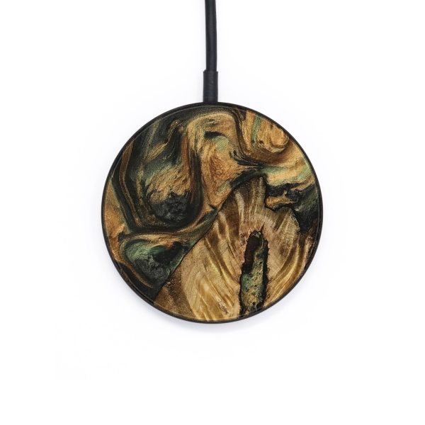 Circle Wood Wireless Charger - Gustie (Green, 732381) on Sale