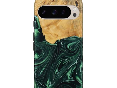 Pixel 9 Pro Wood Live Edge Phone Case - Padriac (Green, 731789) Online Hot Sale