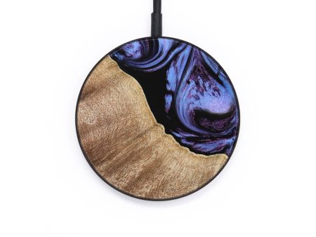 Circle Wood Wireless Charger - Jania (Purple, 734116) Sale