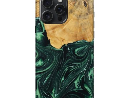 iPhone 16 Pro Max Wood Live Edge Phone Case - Padriac (Green, 731789) Online Sale