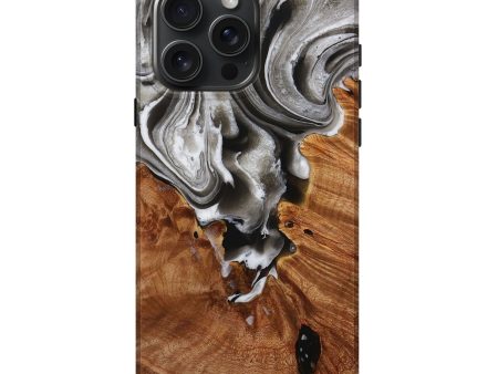 iPhone 16 Pro Max Wood Live Edge Phone Case - Jeramy (Black & White, 731453) Online Hot Sale