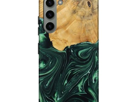 Galaxy S23 Plus Wood Live Edge Phone Case - Padriac (Green, 731789) Online Hot Sale