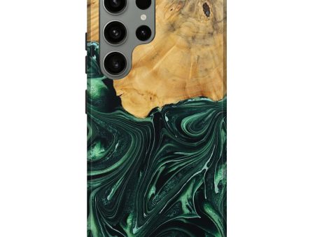 Galaxy S23 Ultra Wood Live Edge Phone Case - Padriac (Green, 731789) Online