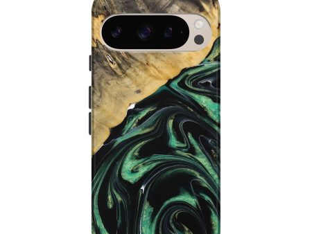 Pixel 9 Pro Wood Live Edge Phone Case - Sherill (Green, 731778) Sale