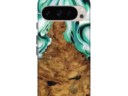 Pixel 9 Pro Wood Live Edge Phone Case - Saba (Green, 731654) Sale